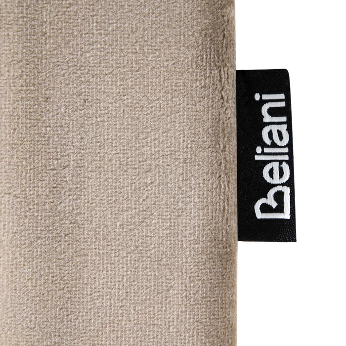 Beliani - KERVAN - Eenpersoonsbed - Taupe|Wit - 90 x 200 cm - Fluweel