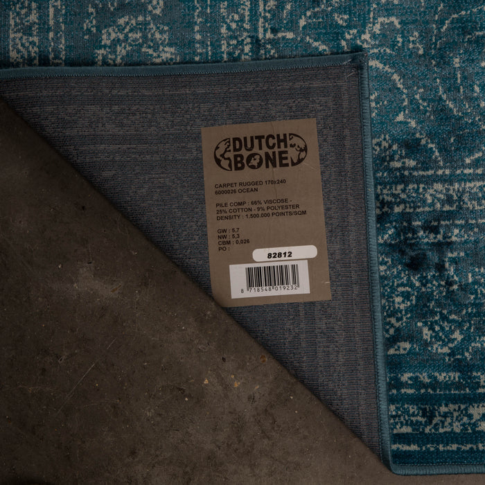 Dutchbone Rugged Vloerkleed 200 x 300 cm - Blauw