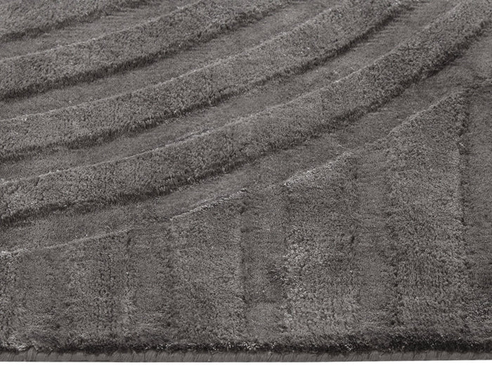 Rechthoekig viscose vloerkleed, antracietgrijs, 160x230 cm