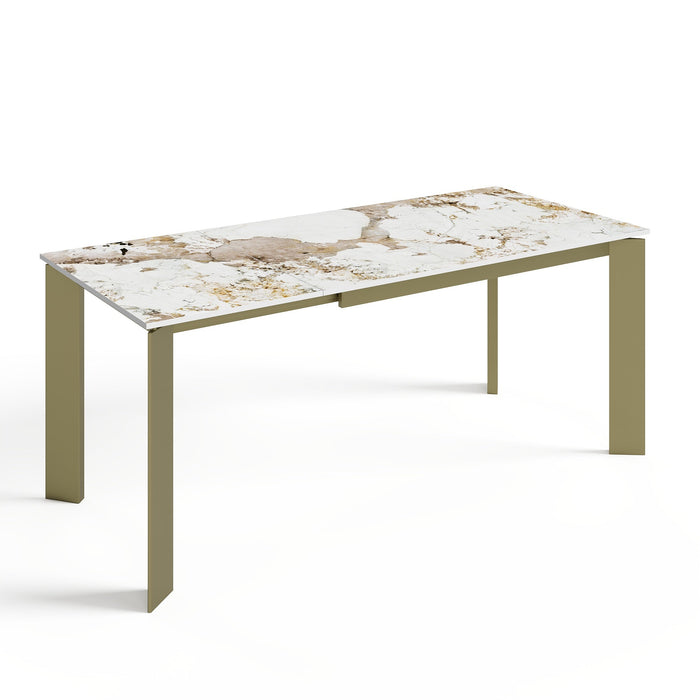 Uitschuifbare eettafel 6-8 personen pandora en gouden poten 140cm