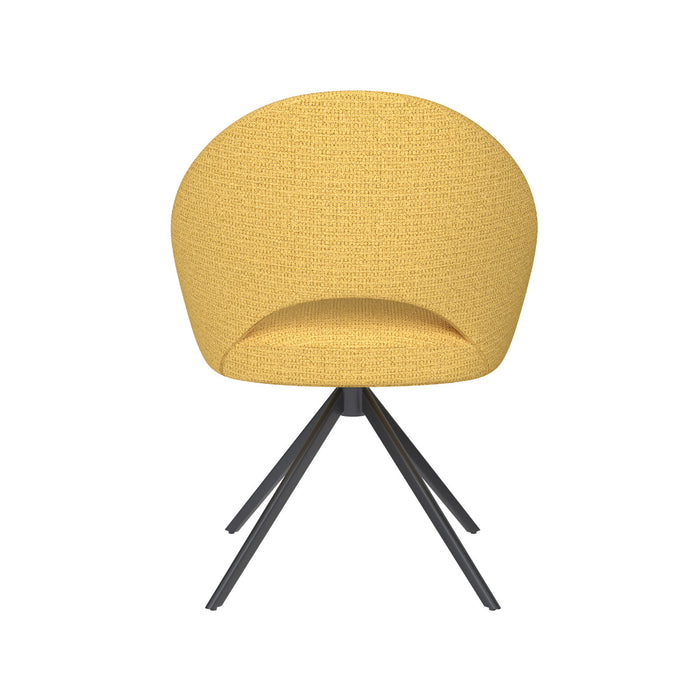 Puur Misty draaistoel metaal - okergeel