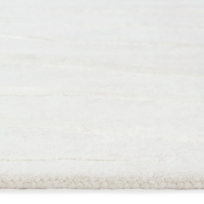 Rechthoekig vloerkleed van gebroken wit wol en viscose, 160x230 cm