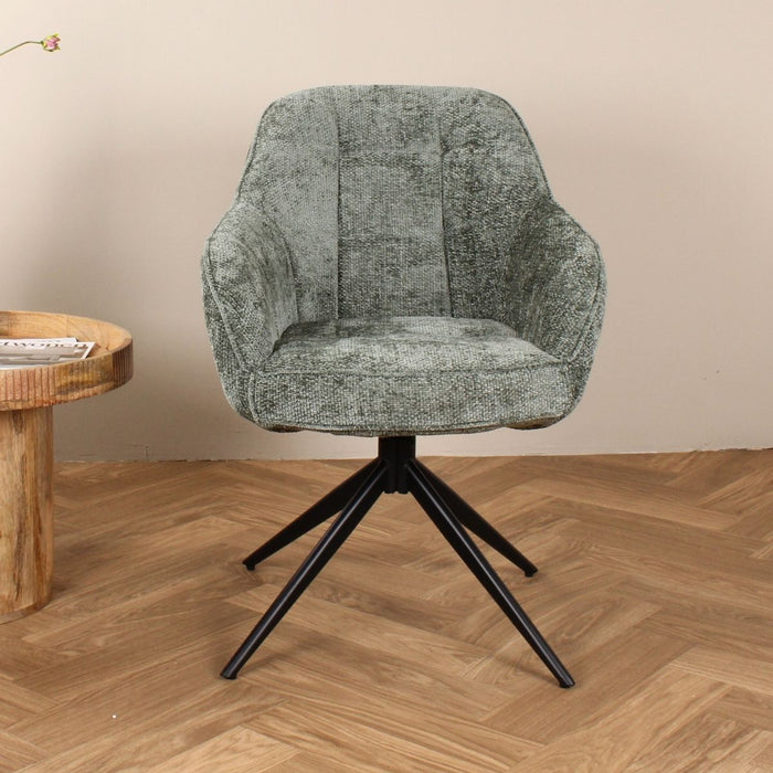 DS4U Joy draaibare eetkamerstoel - groen