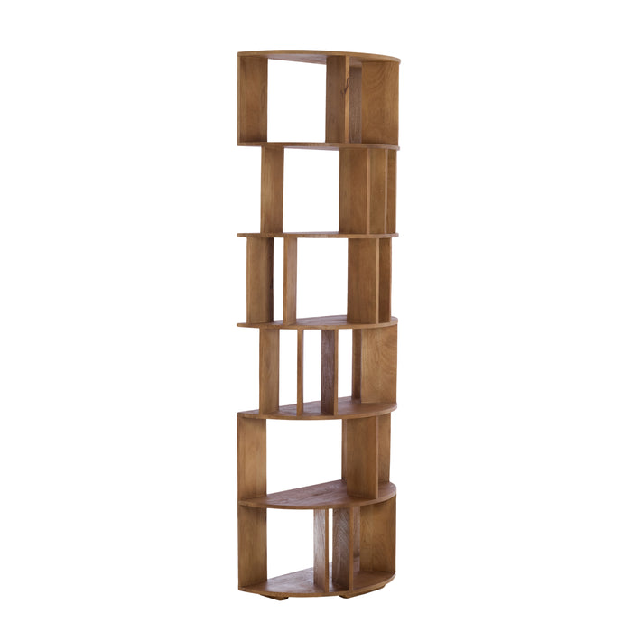 Light&living Wandkast open 76x37x212 cm LIMPYA licht bruin