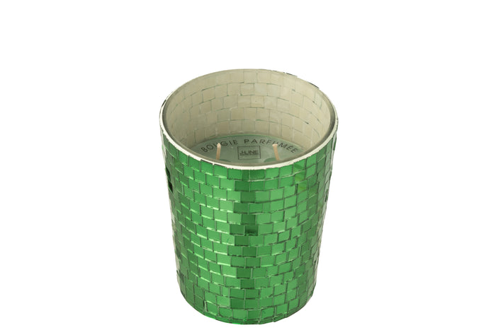 J-Line geurkaars Spiegel - glas - groen