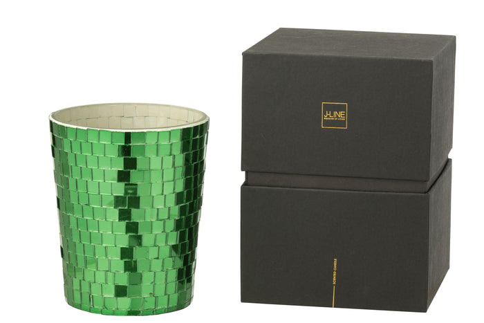 J-Line geurkaars Spiegel - glas - groen