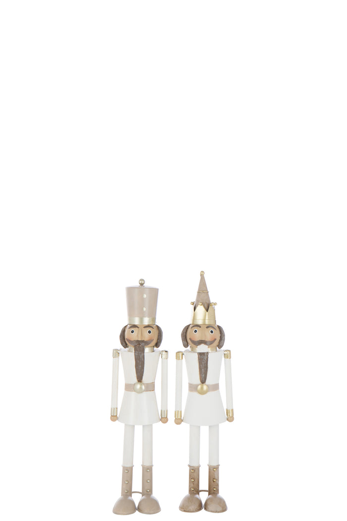 J-Line figuur Notenkraker Snor - metaal - mix - small - 2 st