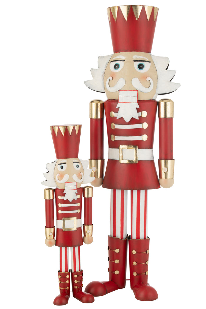 J-Line figuur Notenkraker - ijzer - rood|goud - large