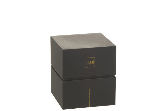 J-Line geurkaars Noa - Herbal Serenity - glas - groen - medi