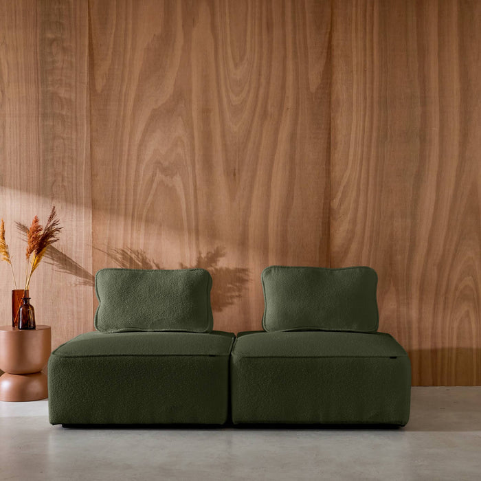 sweeek - Fauteuils boucléstof 1 zitplaats (set van 2)