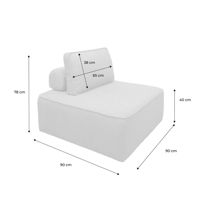sweeek - Fauteuils boucléstof 1 zitplaats (set van 2)