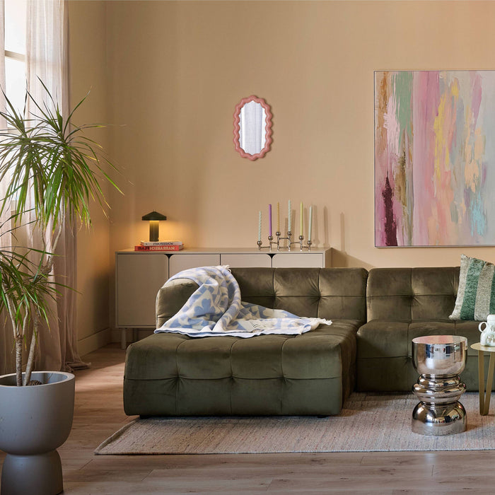 by fonQ Wies 3,5-zits Hoekbank Links - Fluweel - Army Green