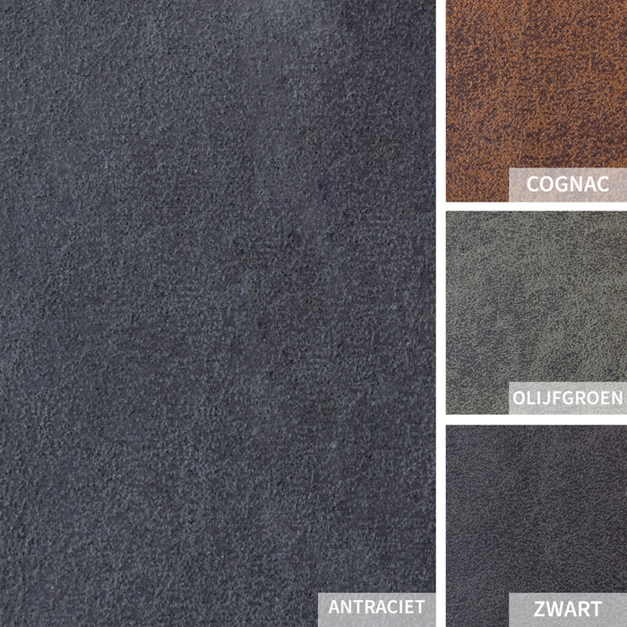 Bronx71 Slaapfauteuil Hanna antraciet eco-leer