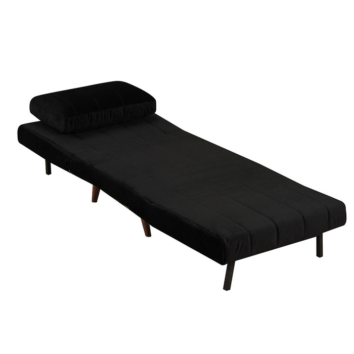 Bronx71 Velvet slaapfauteuil Hanna zwart