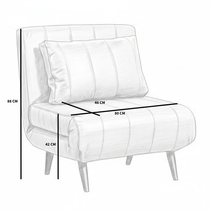 Bronx71 Velvet slaapfauteuil Hanna zwart