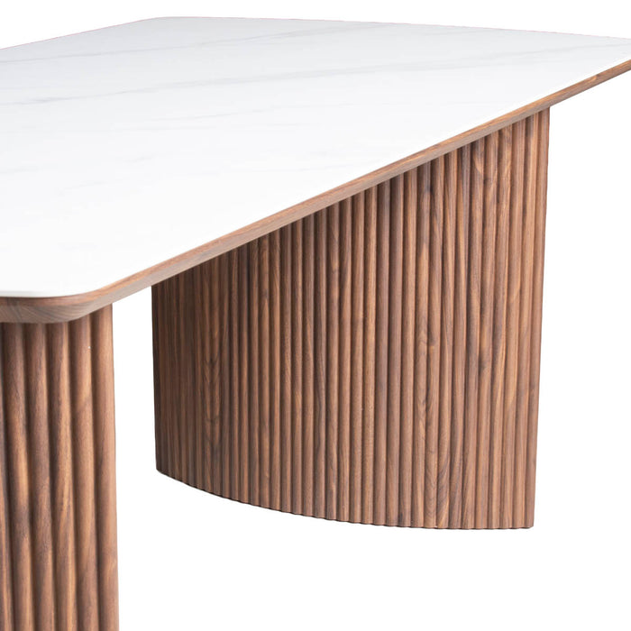 DÉJA Living - Eettafel Walnoot Keramisch - 200x90x75cm - Chela