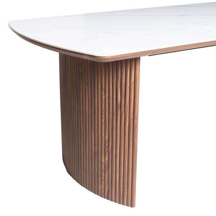 DÉJA Living - Eettafel Walnoot Keramisch - 200x90x75cm - Chela