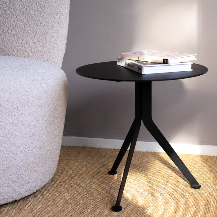 Spinder Design bijzettafel Daley Low - Zwart - Ø 38
