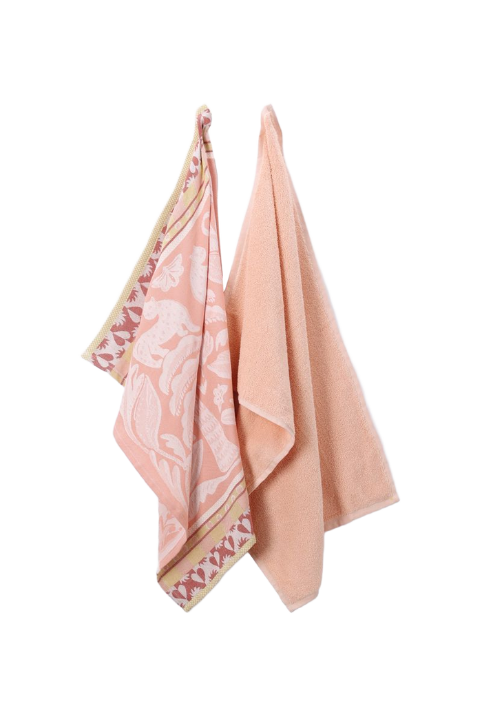 Sissy-Boy Lichtoranje handdoek en theedoek