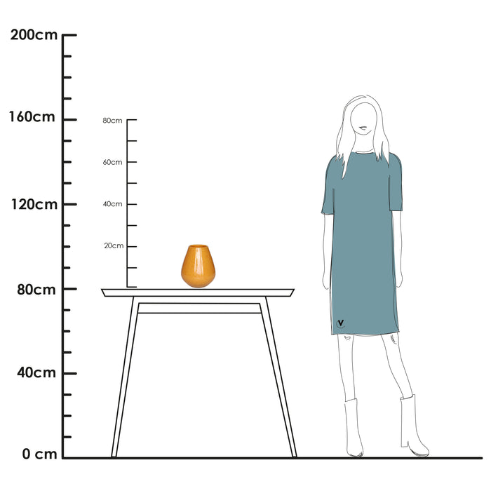 Vase The World Tasman Elite yellow Ø18 x H20 cm