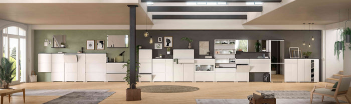 Furnilux Shoelove spiegel 1 plank 60x59cm wit, grijs