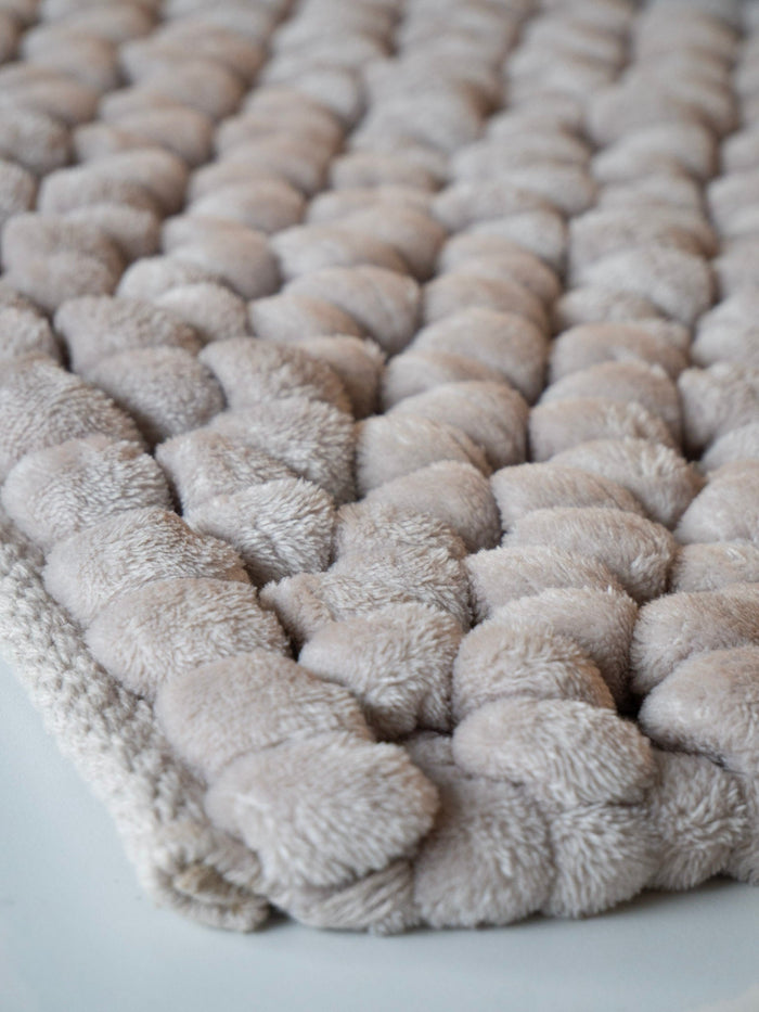 Onyx Badmat Greige | 60 x 60 cm | Beige | Grijs | Polyester | Katoen