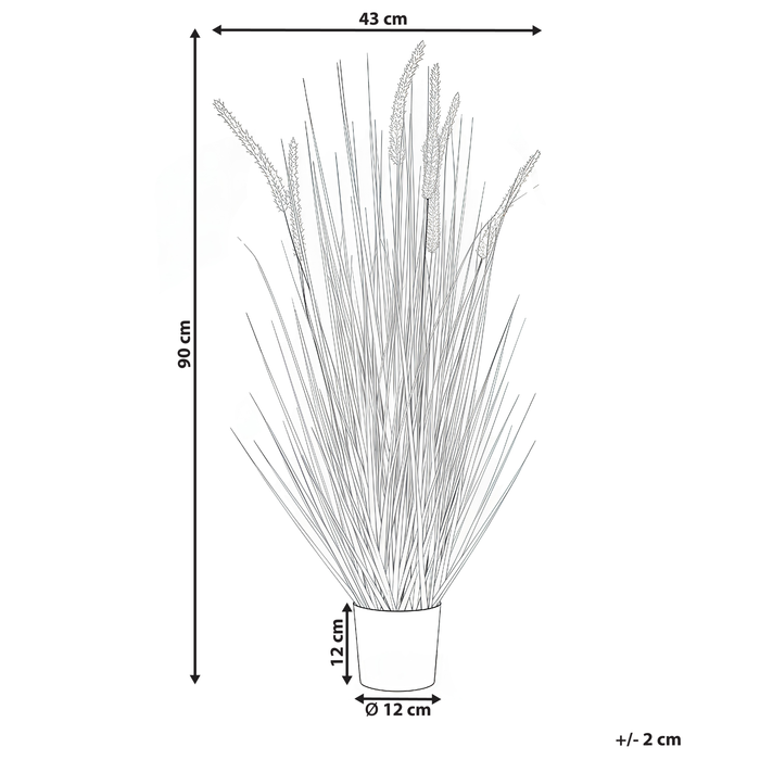Beliani-BRISTLEGRASS-Kunstplant-Groen|Oranje-90 cm-Synthetisch