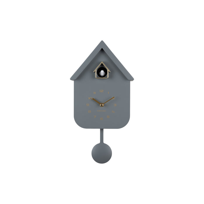 Karlsson Wandklok Solo Color Cuckoo - Grijs - 6x21,5x41cm