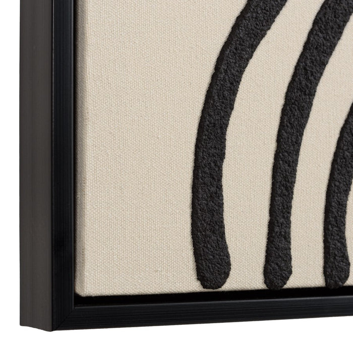 HOMER - Décoration murale B - 83x123cm lignes abstraites, cadre noir
