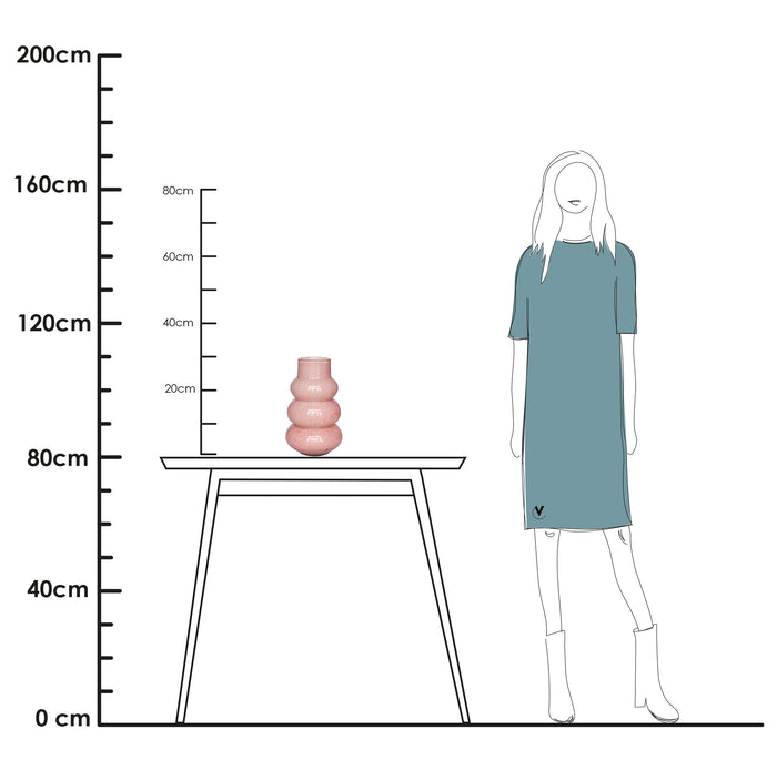 Vase The World Lomami Elite pink Ø18 x H30 cm