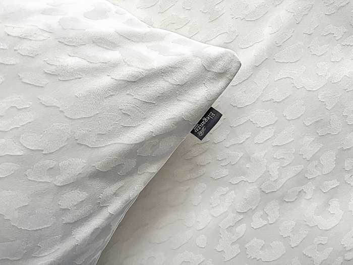 Eleganzzz Dekbedovertrek Micro Mink Leopard - off white