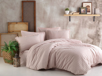 LINNICK Dekbedovertrek Katoen Renforcé Estina - light pink