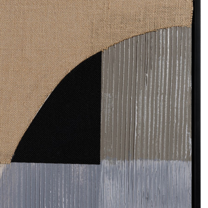 HOMER - Décoration murale 83x123cm formes abstraites n°1, cadre noir