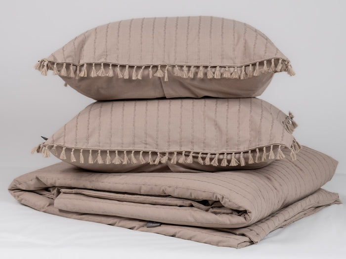 LINNICK Dekbedovertrek Katoen Renforcé Estina - sand