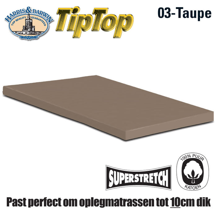 Harris&Darwin - Hoeslaken - Jersey - Taupe - 80x200cm