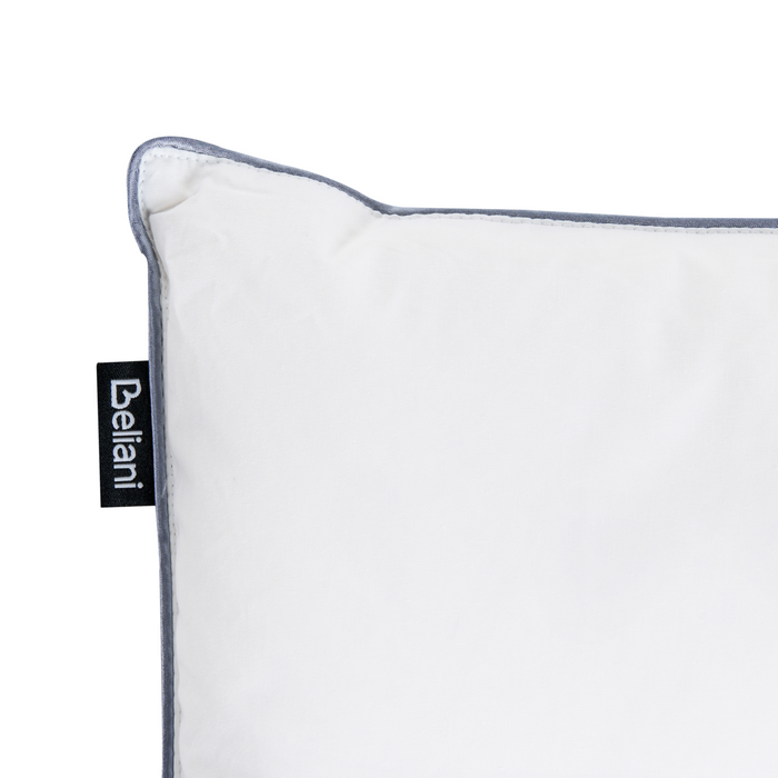 Beliani-TEIDE-Hoofdkussen 3 vakken-Wit-40 x 80 cm-Laag-Eendenveren