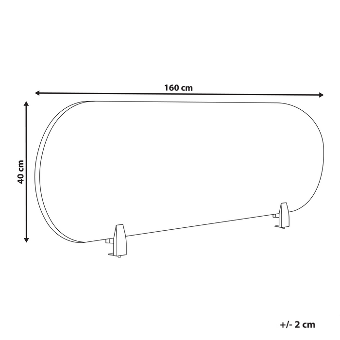 Beliani-SPARKY-Bureauscheidingswand-Groen-160 x 40 cm-Polyester