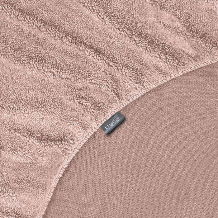 Eleganzzz Hoeslaken Teddy Pluche 35cm Hoekhoogte - light pink