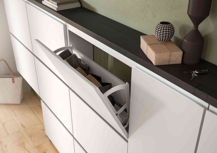 Furnilux Shoelove spiegel 1 plank 60x59cm wit, grijs