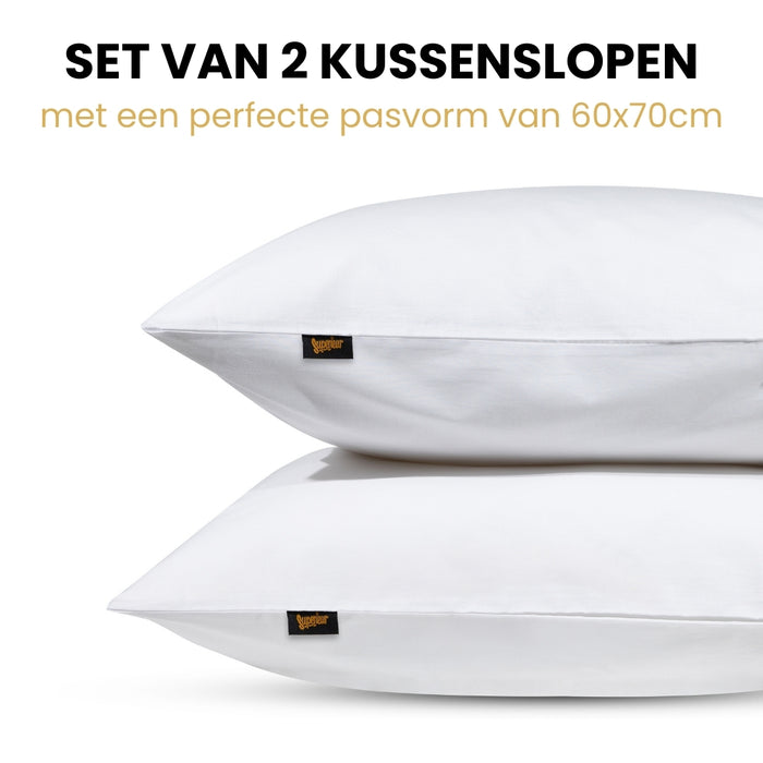 Superieur - Kussensloop - Wit - Standaard kussen