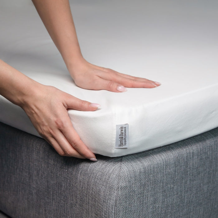 Harris&Darwin - Hoeslaken - Jersey - Wit - 90x200cm