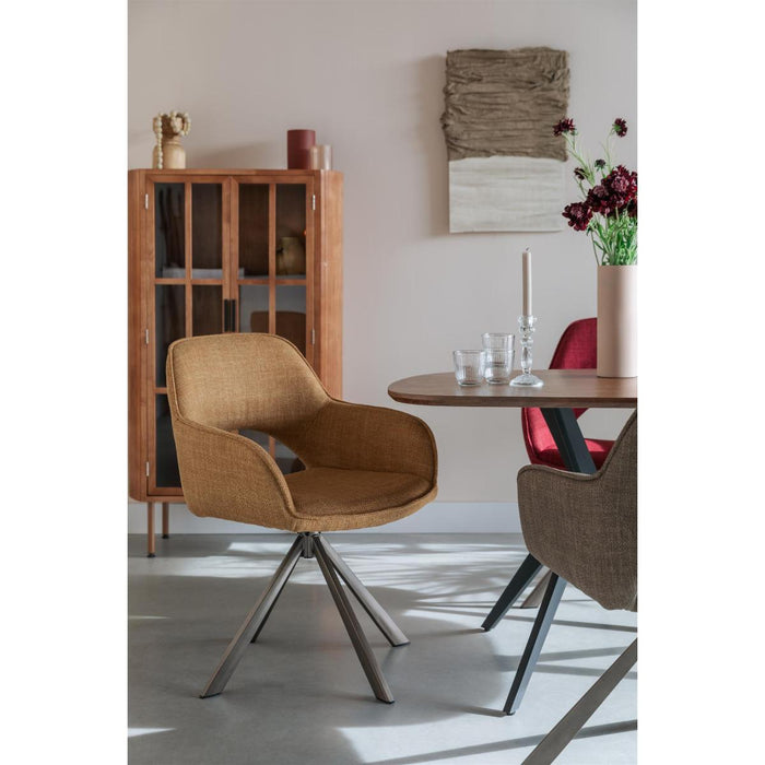 Puur Cindy draaistoel brons - okergeel