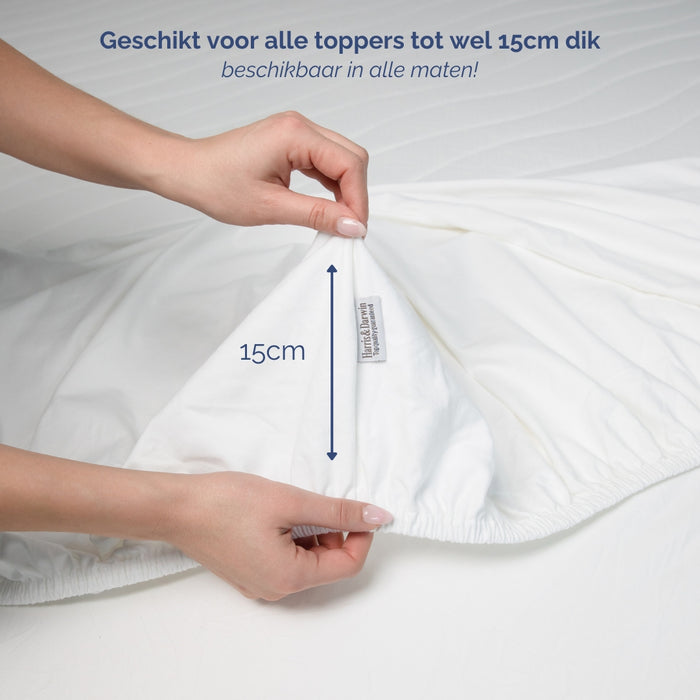 Harris&Darwin - Hoeslaken - Jersey - Wit - 200x220cm