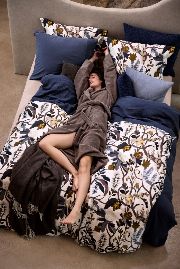 Beaumont Badjas Espresso | M | Bruin | Katoen | Polyester | Bamboe