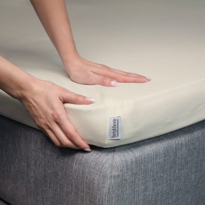 Harris&Darwin - Hoeslaken - Jersey - Crème - 180x200cm