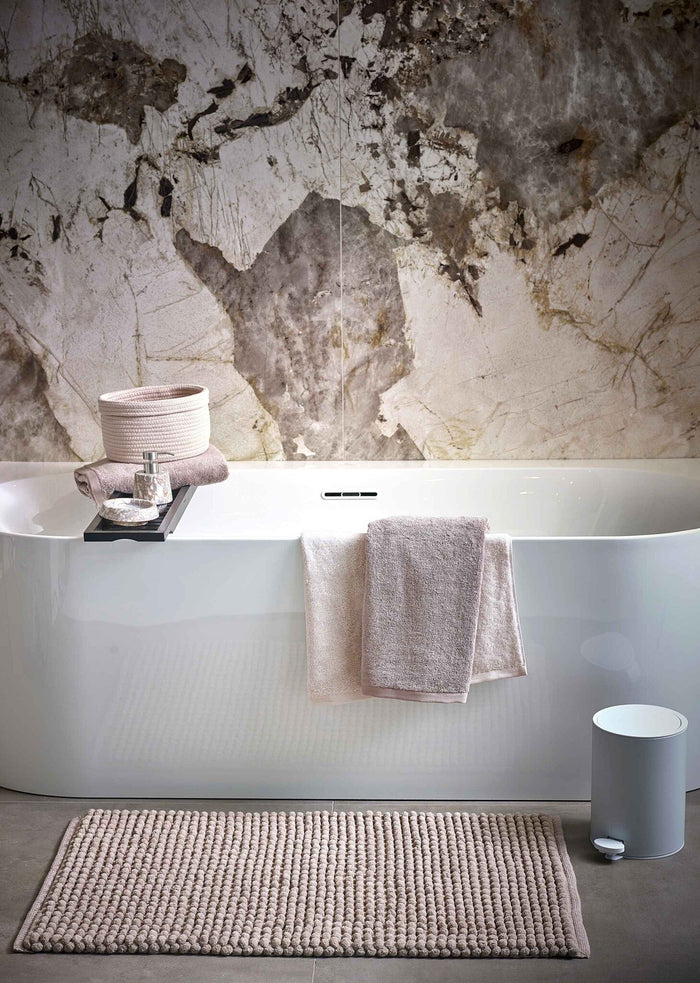 London Handdoek Nude | Bruin | Katoen