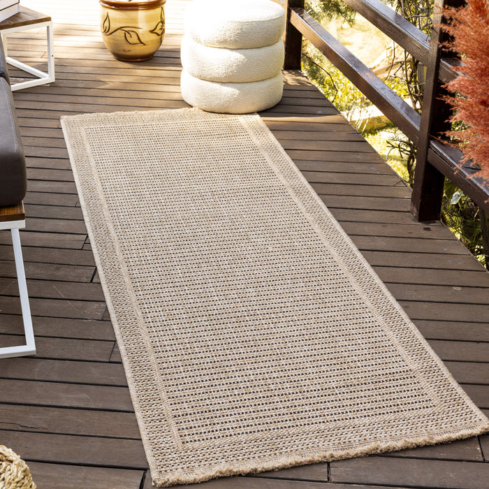 by fonQ Tundra Vloerkleed Loper 80 x 220 cm - Donkerbeige