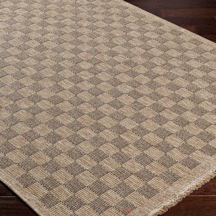 by fonQ Block Vloerkleed Loper 80 x 220 cm - Donkerbeige