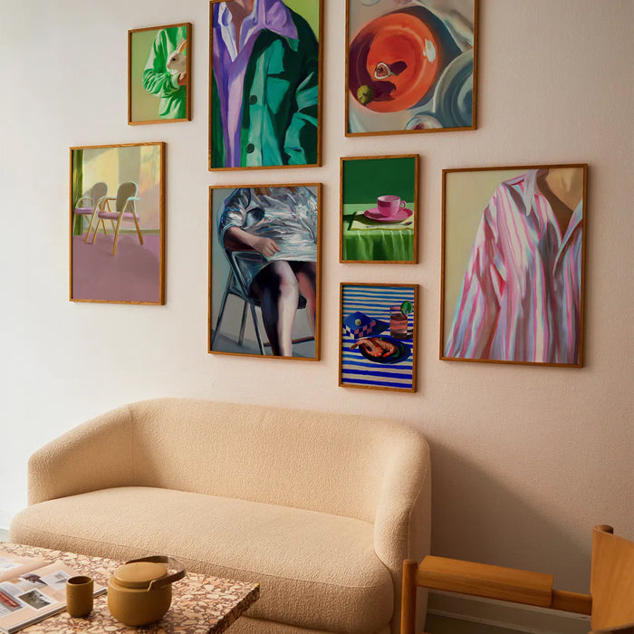 Paper Collective Shrimp & Stripes Poster - 50 x 70 cm