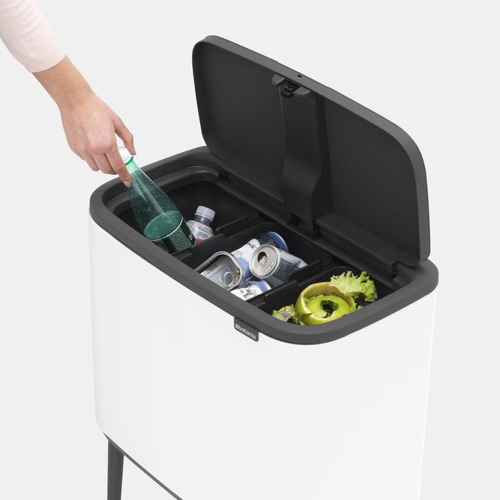 Brabantia Bo Touch Bin Afvalemmer 3 x 11 L - Wit